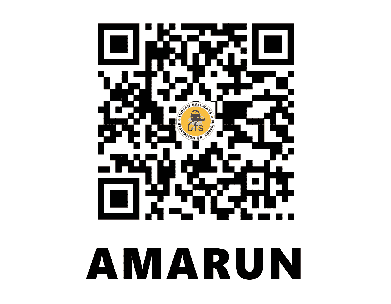 UTS QR Code for AMARUN - ARNB (ER - WEST BENGAL)